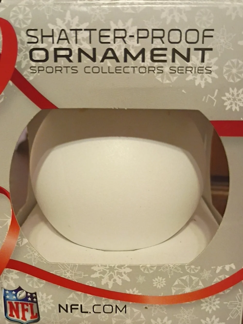NFL White and Red Washington Team Shatterproof Holiday Ornament